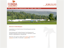 Tablet Screenshot of floridamarquees.com